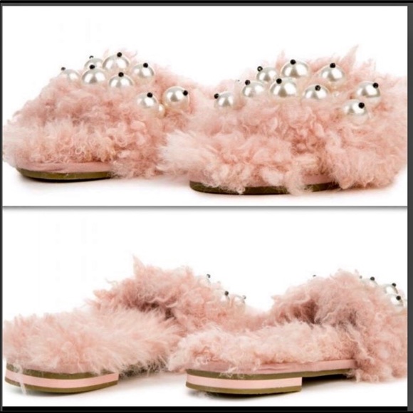 CAPE ROBBIN FURRY MAUVE PEARL SLIDE SANDAL - Picture 6 of 7